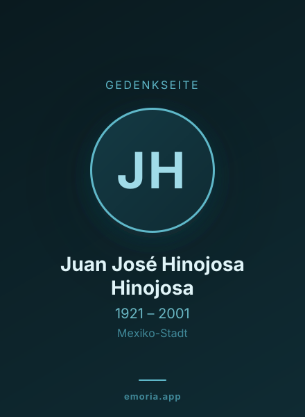 Gedenkportrait von Juan José Hinojosa Hinojosa