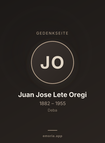 Gedenkportrait von Juan Jose Lete Oregi