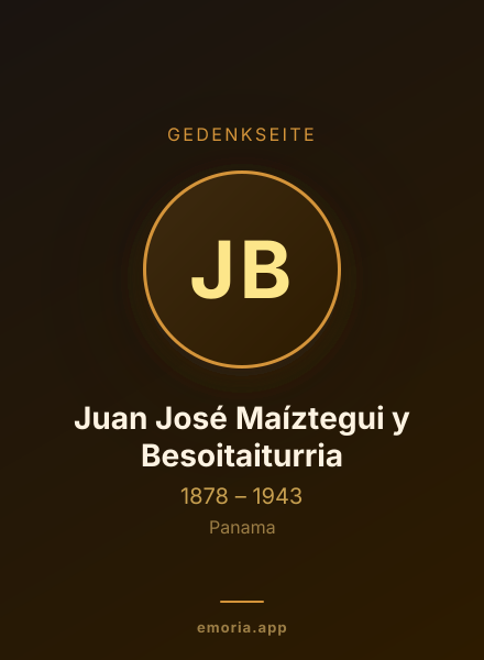 Gedenkportrait von Juan José Maíztegui y Besoitaiturria