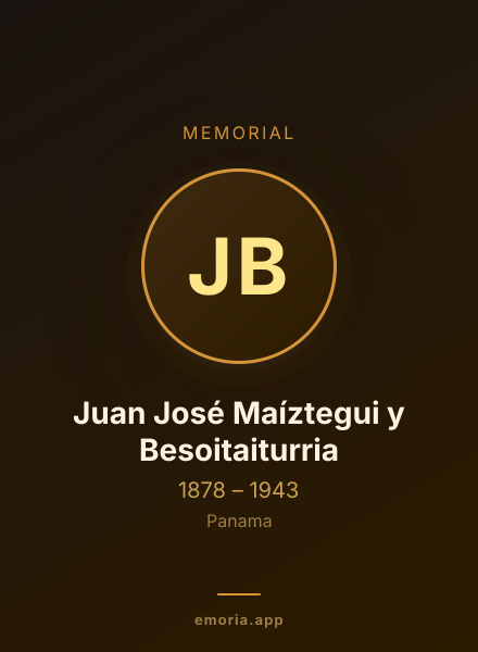 Memorial portrait of Juan José Maíztegui y Besoitaiturria