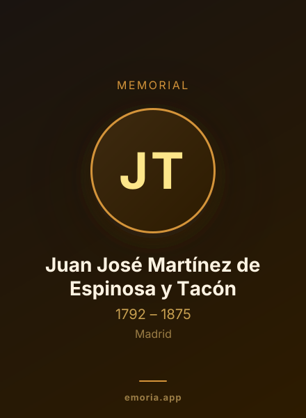Memorial portrait of Juan José Martínez de Espinosa y Tacón