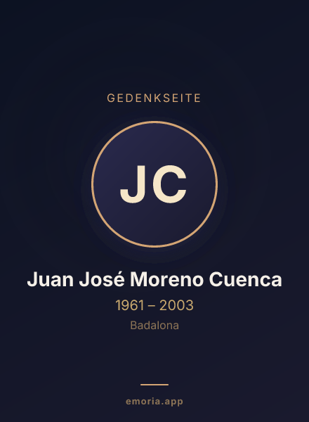 Gedenkportrait von Juan José Moreno Cuenca
