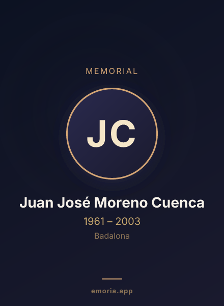 Memorial portrait of Juan José Moreno Cuenca
