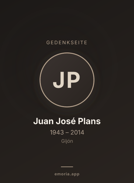 Gedenkportrait von Juan José Plans