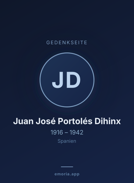 Gedenkportrait von Juan José Portolés Dihinx