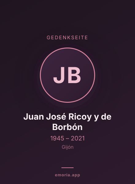 Gedenkportrait von Juan José Ricoy y de Borbón