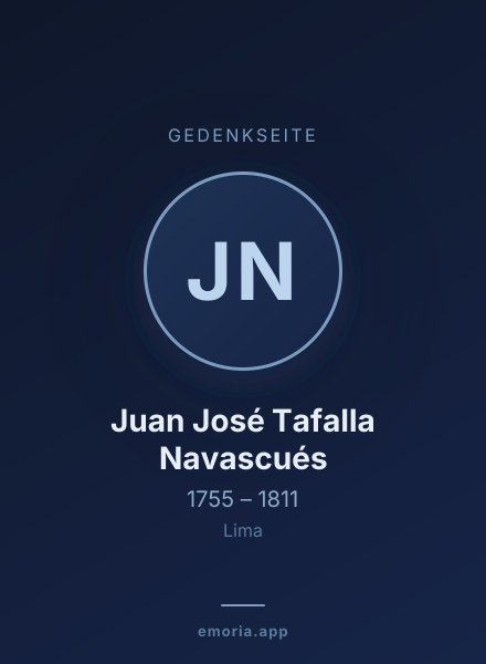 Gedenkportrait von Juan José Tafalla Navascués
