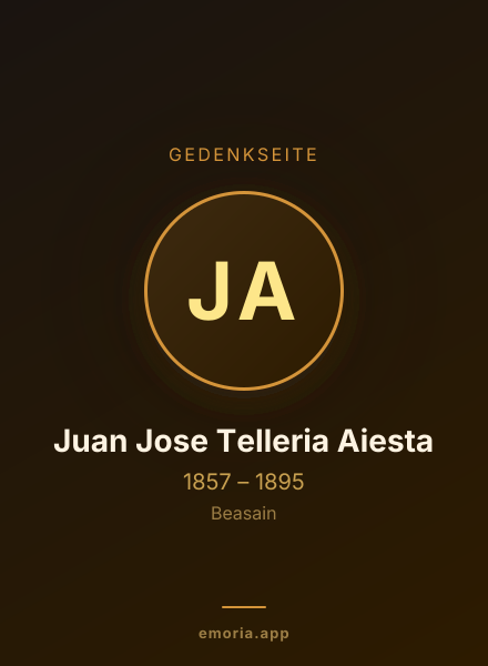 Gedenkportrait von Juan Jose Telleria Aiesta