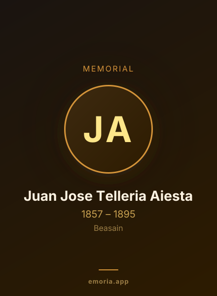 Memorial portrait of Juan Jose Telleria Aiesta