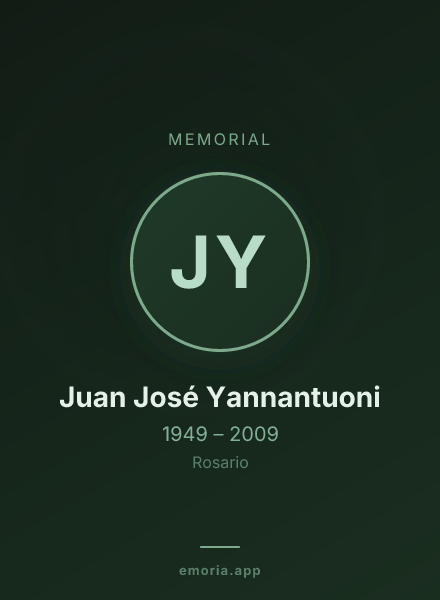 Memorial portrait of Juan José Yannantuoni