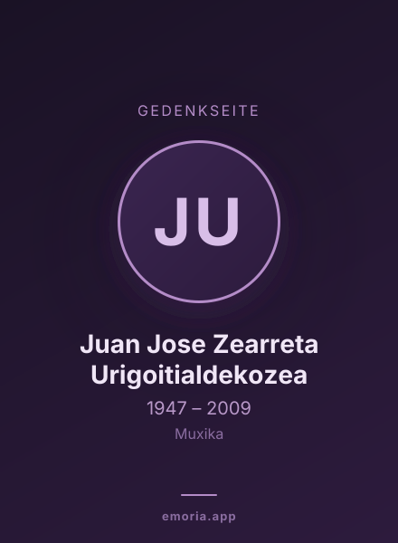 Gedenkportrait von Juan Jose Zearreta Urigoitialdekozea