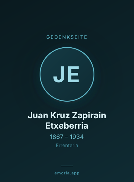 Gedenkportrait von Juan Kruz Zapirain Etxeberria