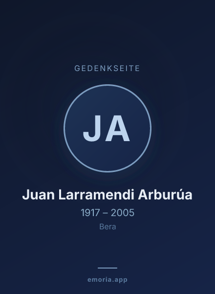Gedenkportrait von Juan Larramendi Arburúa