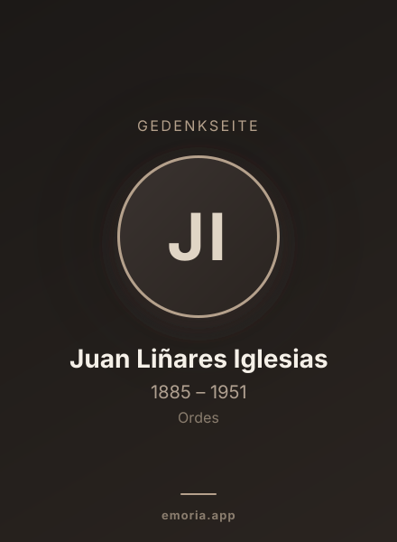 Gedenkportrait von Juan Liñares Iglesias