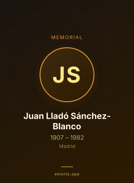Memorial portrait of Juan Lladó Sánchez-Blanco
