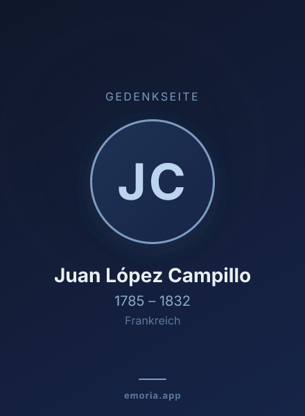 Gedenkportrait von Juan López Campillo