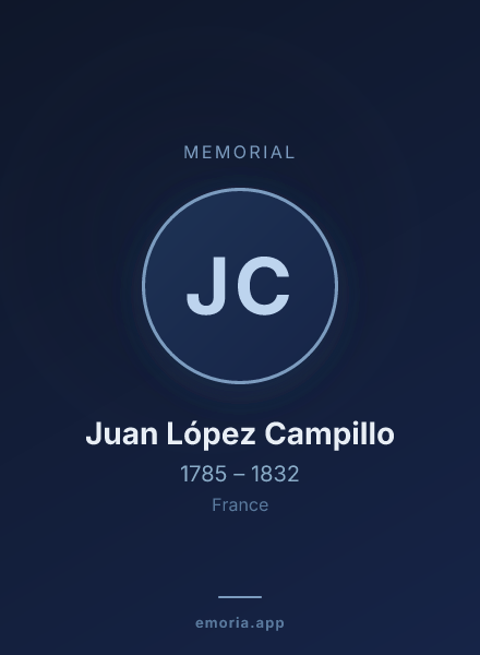 Memorial portrait of Juan López Campillo