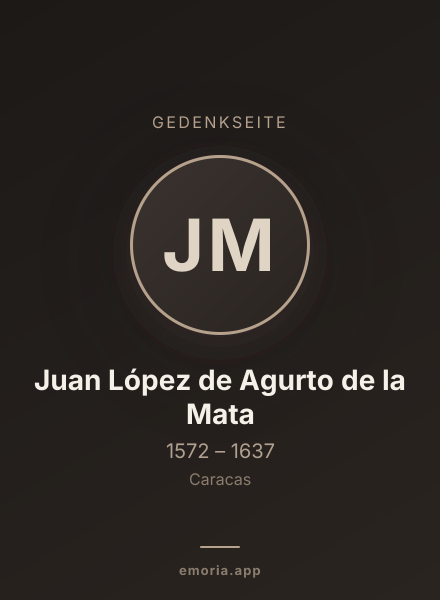 Gedenkportrait von Juan López de Agurto de la Mata