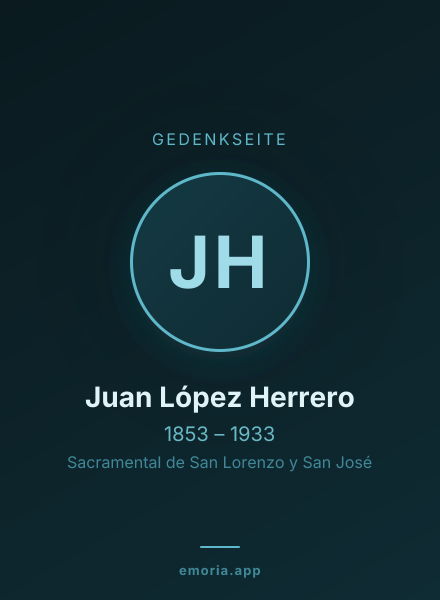 Gedenkportrait von Juan López Herrero
