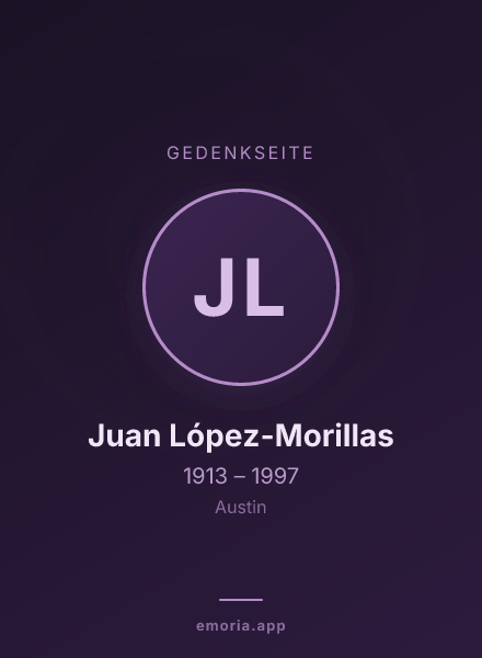 Gedenkportrait von Juan López-Morillas