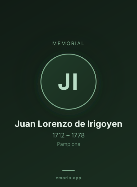 Memorial portrait of Juan Lorenzo de Irigoyen