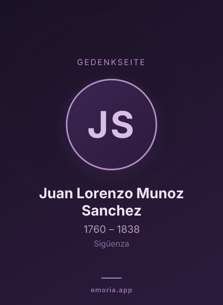 Gedenkportrait von Juan Lorenzo Munoz Sanchez