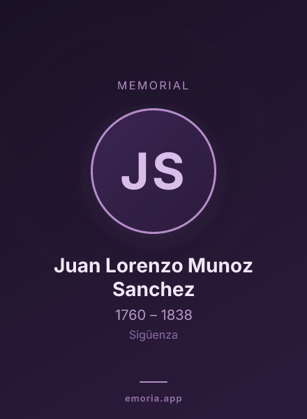 Memorial portrait of Juan Lorenzo Munoz Sanchez