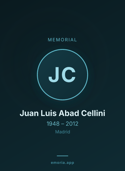 Memorial portrait of Juan Luis Abad Cellini