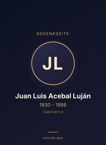 Gedenkportrait von Juan Luis Acebal Luján