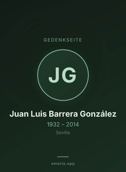 Gedenkportrait von Juan Luis Barrera González