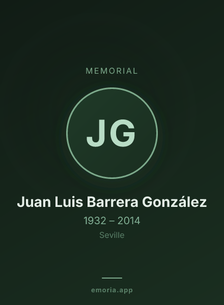 Memorial portrait of Juan Luis Barrera González