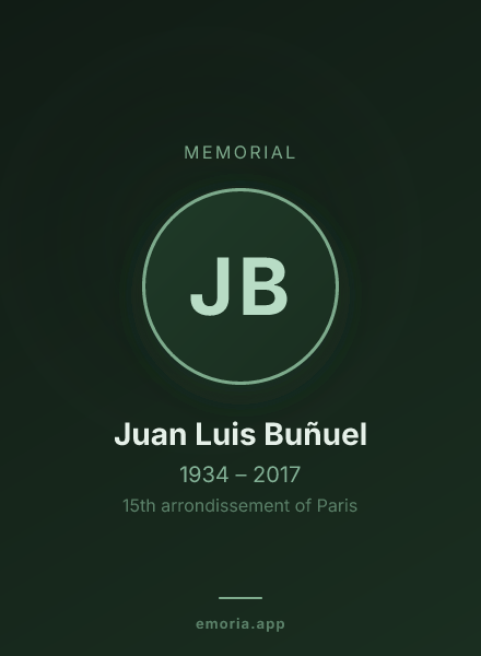 Memorial portrait of Juan Luis Buñuel