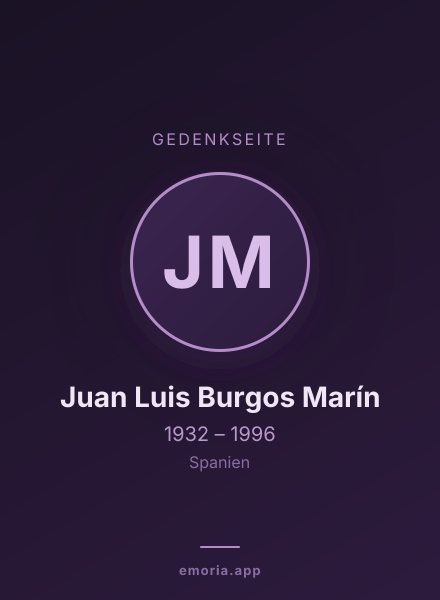 Gedenkportrait von Juan Luis Burgos Marín