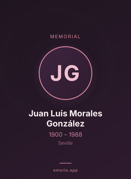 Memorial portrait of Juan Luis Morales González