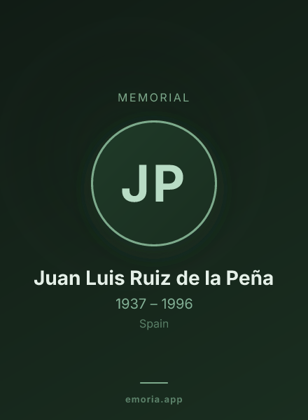 Memorial portrait of Juan Luis Ruiz de la Peña