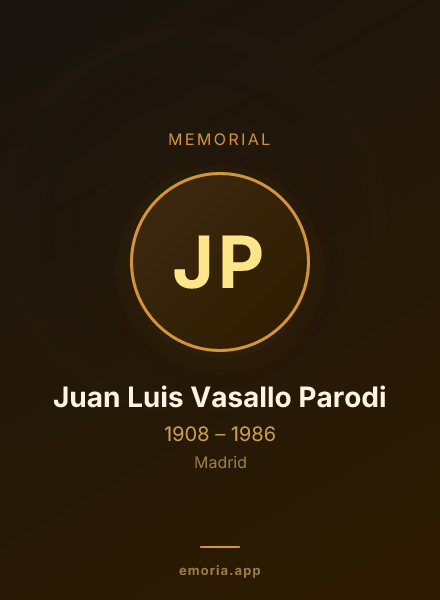 Memorial portrait of Juan Luis Vasallo Parodi