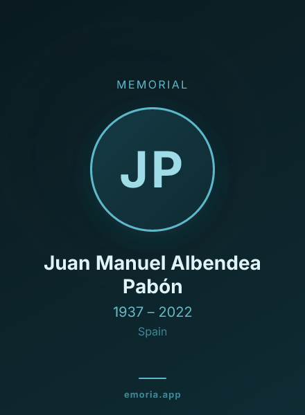 Memorial portrait of Juan Manuel Albendea Pabón