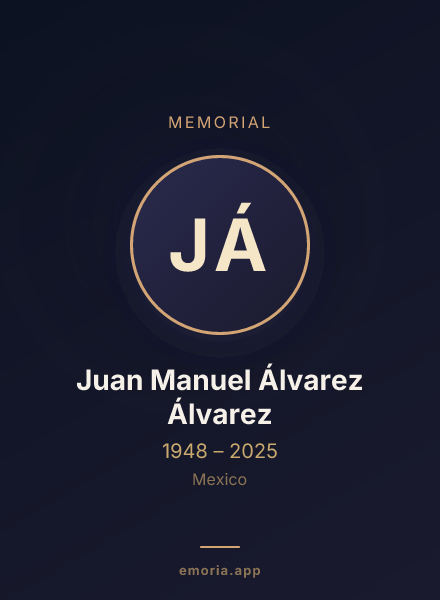 Memorial portrait of Juan Manuel Álvarez Álvarez