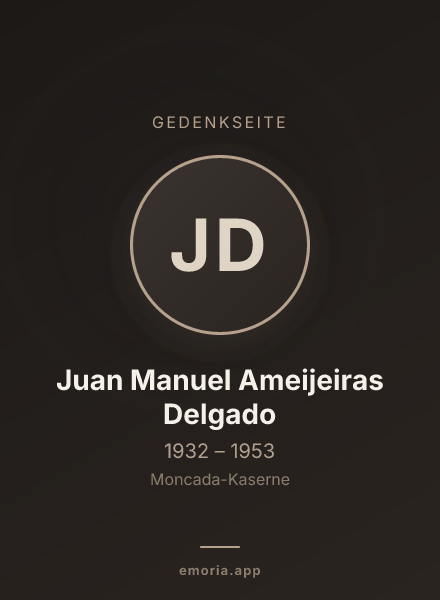 Gedenkportrait von Juan Manuel Ameijeiras Delgado