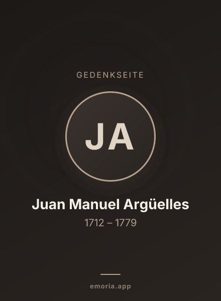 Gedenkportrait von Juan Manuel Argüelles