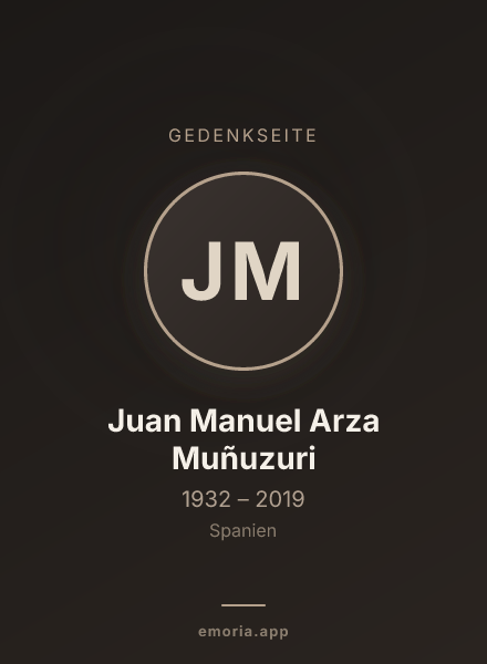 Gedenkportrait von Juan Manuel Arza Muñuzuri
