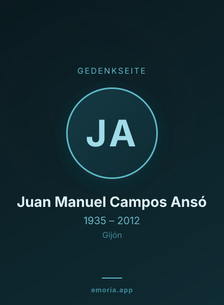 Gedenkportrait von Juan Manuel Campos Ansó