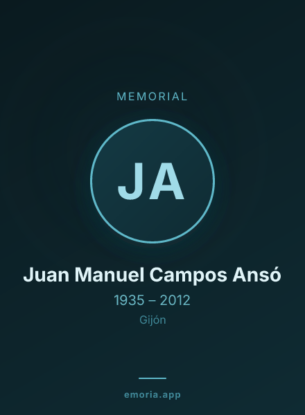 Memorial portrait of Juan Manuel Campos Ansó