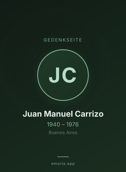 Gedenkportrait von Juan Manuel Carrizo