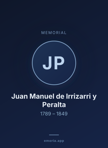Memorial portrait of Juan Manuel de Irrizarri y Peralta