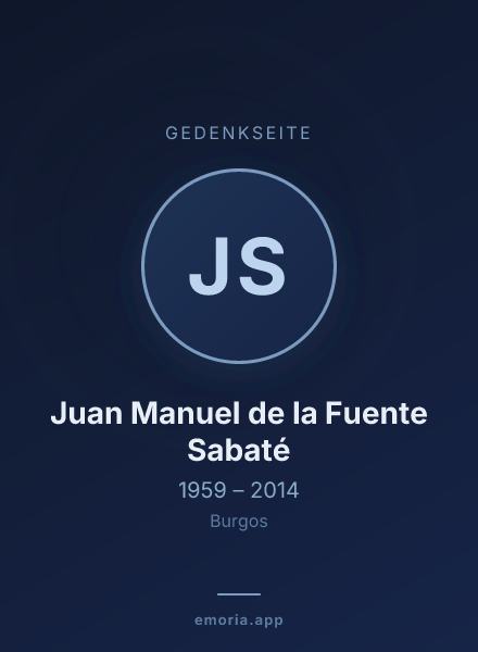 Gedenkportrait von Juan Manuel de la Fuente Sabaté