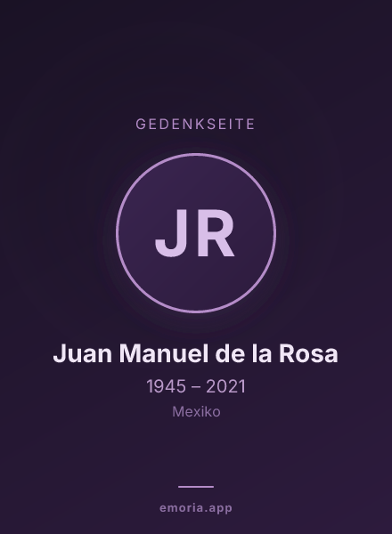 Gedenkportrait von Juan Manuel de la Rosa