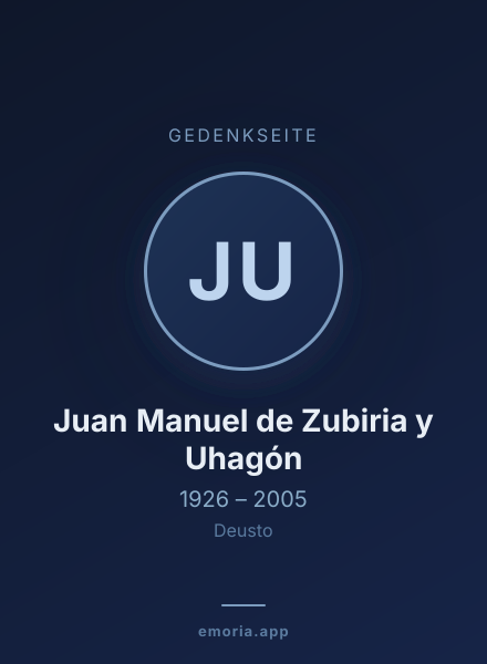 Gedenkportrait von Juan Manuel de Zubiria y Uhagón