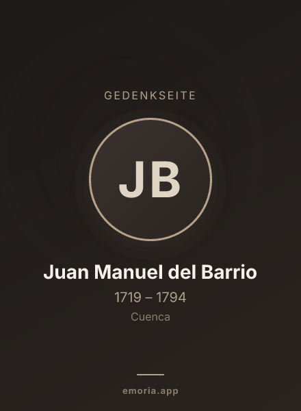 Gedenkportrait von Juan Manuel del Barrio