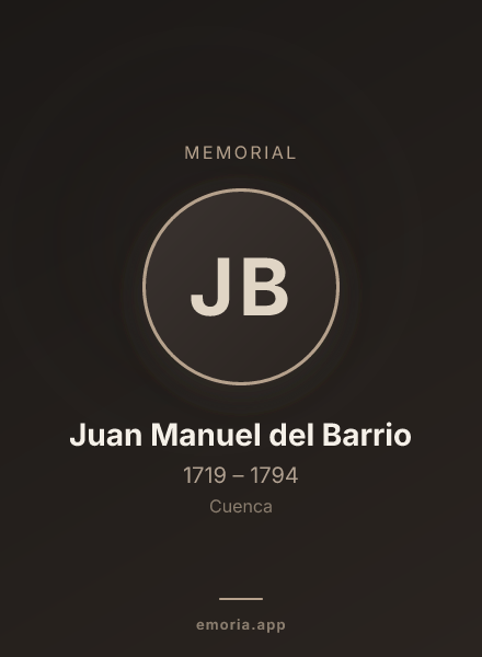Memorial portrait of Juan Manuel del Barrio
